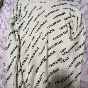 Calvin Klein Jeans Off-White Logo Sweater